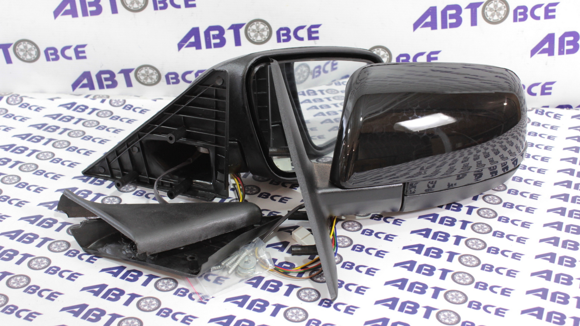 Зеркало боковое (комплект 2шт) ВАЗ-2170 Нового Образца с УП Электрическое черное Простаков